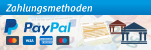 Bezahlung per PayPal und Banküberweisung